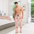 thumbnail image 6 of FORMRS Mens Pajama Pants with Pockets Sleepwear Lounge Bottoms Sizes S-2XL, Beige Gingerbread Houses, 6 of 7