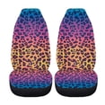 thumbnail image 5 of XYZCANDO 2 Pack Car Seat Covers for car Front Seats Car Front Seat Covers Decorative Removable, Van Auto Sedan Car Accessories, Neon Leopard Print, 5 of 10