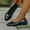 #152-Black, variant on Wowcloth Woman's Fashion Casual Slip-On Shoes, Round Toe with Solid Color and Low-Cut Design, Comfortable Low-Heel Flats for Daily Wear and Outings