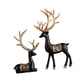 thumbnail image 5 of 2 esculturas de ciervos, adornos de mesa, centro de mesa, estatuas de animales, figuritas decorativas para estante de dormitorio, regalo de cumpleaños Negro, 5 of 8