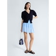 thumbnail image 2 of Free Assembly Women's and Women's Plus Ribbed Stitch Tiered Mini Skirt. Sizes XS-4X, 2 of 5