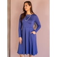 thumbnail image 6 of Womens Fit and Flare Midi Dress, 6 of 11