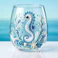 thumbnail image 2 of SLYNSHome Ocean Animal Print Stemless Wine Glass, Tropical Beach Themed Clear Drinking Tumbler, Sea Creature Cocktail Water Cup For Summer Party Table Decor & Gift, 2 of 6