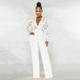 thumbnail image 2 of TAIAOJING Women's Jumpsuit Long Sleeve Club Overalls Lace Bodycon Romper Party Jumpsuits, 2 of 7