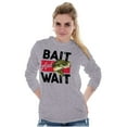 thumbnail image 4 of Fishing Largemouth Bass Bait Wait Long Sleeve TShirt Men Women Brisco Brands M, 4 of 6
