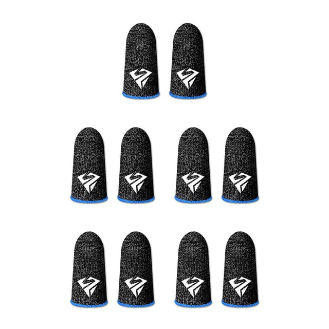Guantes antideslizantes para juegos móviles Inteprter 10 piezas con mangas para los dedos