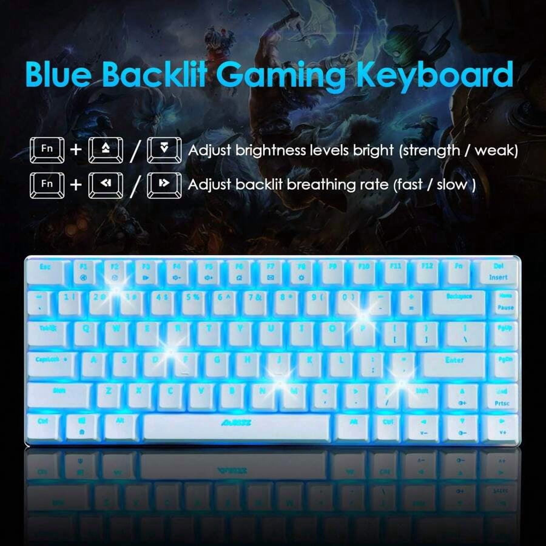 80% Mechanical Gaming Keyboard And Mouse Mousepad,3 In 1 Gaming Set,Rainbow LED Backlit,RGB 12000 DPI Lightweight Gaming Mouse With Honeycomb Shell,Large Mouse Pad For PC Gamer