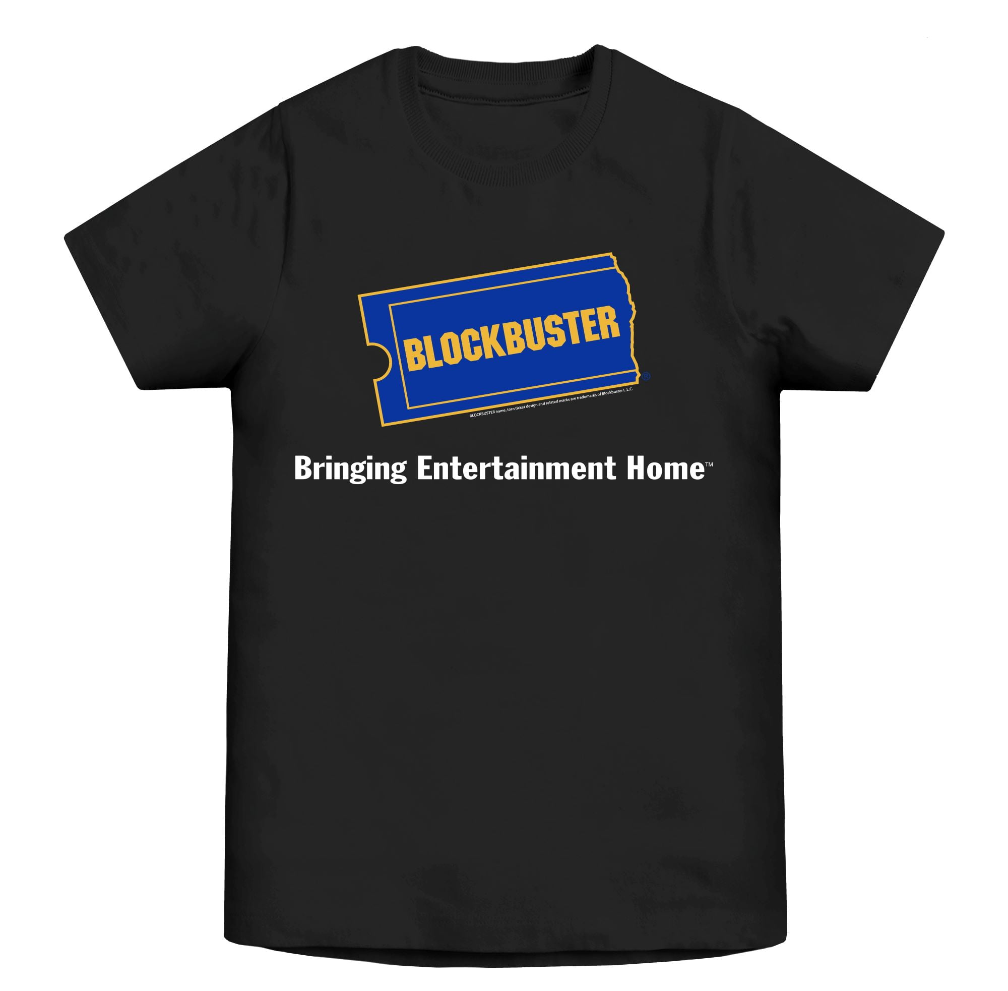 af Blå ekstra Blockbuster Logo & Legal Line Men's Black T-Shirt-Small - Walmart.com