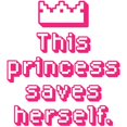 thumbnail image 3 of CafePress - This Princess Saves Herself Pajamas - Women's Light Pajamas, 3 of 4