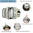 thumbnail image 3 of FORMRS Unisex School Backpack 17" Student Travel Bag with Laptop Compartment, Beige Floral Pattern, 3 of 7