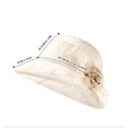 thumbnail image 3 of TYGHBN Women's Summer Sun Hat Temperament Versatile Lightweight Sun Basin Bride Wedding Tea Party Summer Sun Hat Ms. Outdoor Elegant Temperament Fabric Sun Hat 1960s Women Fuzzy Clueless Hat Barest, 3 of 5