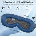 thumbnail image 6 of Sleep Headphones, Sleep Mask with Headphones Bluetooth 5.3 with HD Stereo Speakers for Side Sleepers, Zero Eye Pressure, Adjustable 3D Sleep Eye Mask for Airplane/Travel/Meditation/Nap, 6 of 6