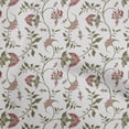 thumbnail image 1 of oneOone Silk Tabby Red Fabric Jacobean Floral Craft Projects Decor Fabric Printed By The Yard 42 Inch Wide, 1 of 4