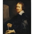 thumbnail image 2 of Adriaen Hanneman 20x23 Black Ornate Framed Double Matted Museum Art Print Titled: Portrait of a Man, 2 of 5