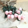 thumbnail image 3 of SPRING PARK Artificial Silk Fake Flowers Leaf Rose Wedding Floral Decor Bouquet, 3 of 7