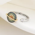 thumbnail image 4 of enjoywould Anneau Ouvert Brillant Rotatif Zircone Cubique Coloré Lettrage Strass Soulagement de l'Anxiété Planète Conception Femmes Fidget Anti Bague d'Anxiété Accessoire de Bijoux, 4 of 4