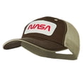 thumbnail image 2 of White NASA Big Size Cotton Twill Mesh Patched Cap - Brown Beige XL-3XL, 2 of 5