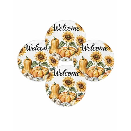 Fall Round Placemats Set of 4 Harvest Pumpkin Place Mats Thanksgiving Woven Placemat Maple Leaves Sunflower Welcome Circle Braided Table Mat for Kitchen Dining Table Autumn Party Home Decor 15 Inch Fall Round Placemats Set of 4 Harvest Pumpkin Place Mats Thanksgiving Woven Placemat Maple Leaves Sunflower Welcome Circle Braided Table Mat for Kitchen Dining Table Autumn Party Home Decor 15 Inch