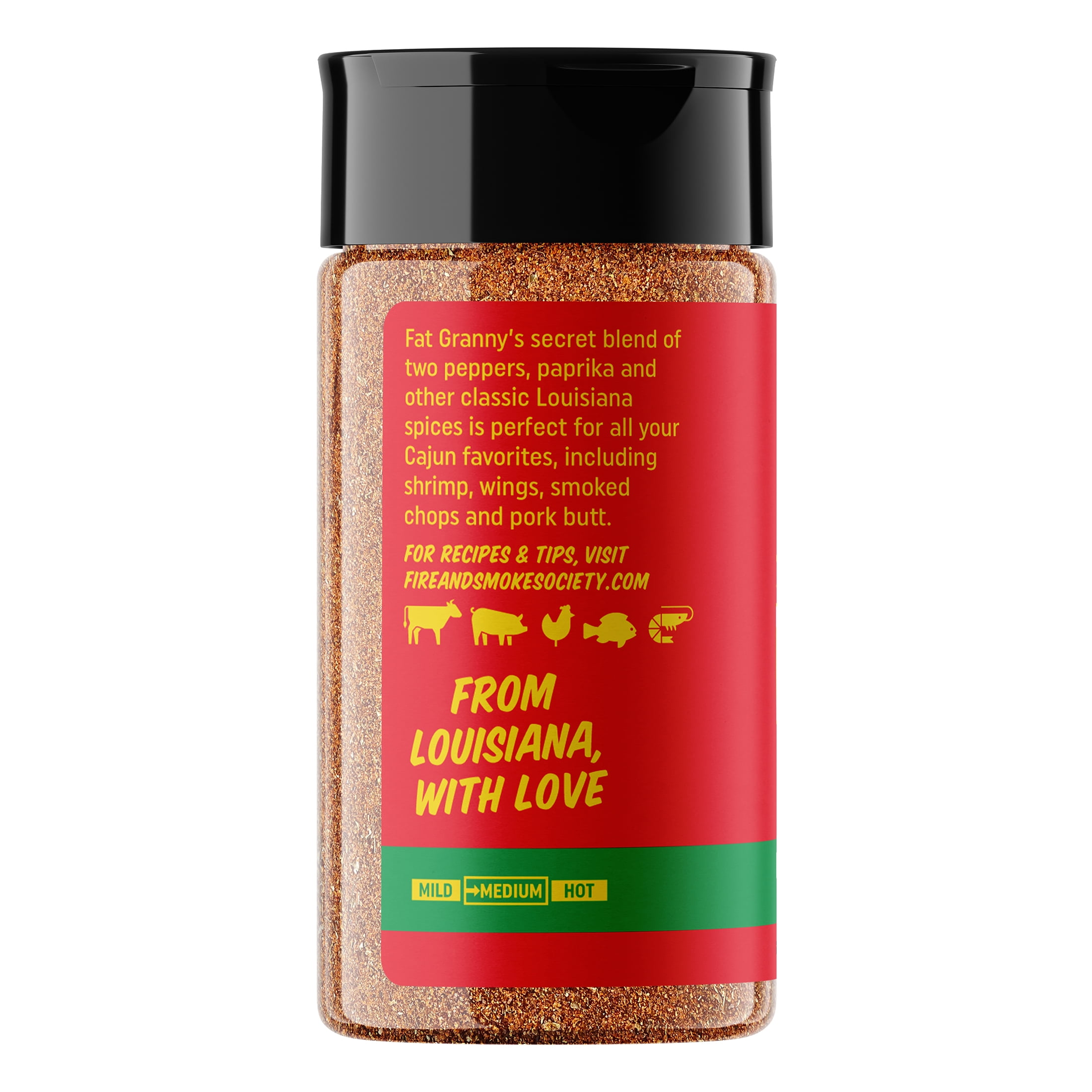 (2 pack) Fire & Smoke Society  Cajun Seasoning, 4.8 oz Mixed Spices & Seasonings