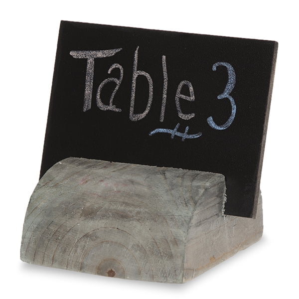 Small Rectangular Chalkboard Sign with Wood Stand 4in