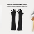 thumbnail image 3 of Manches de Bras de Compression pour le Soulagement de la Douleur Tendinite de l'Arthrite du Coude de Tennis Respirant et Confortable, Conception Sans Doigts avec Antidérapant, Soutien du Poignet et de la Main, Utilisations Multiples, 3 of 8