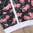 thumbnail image 4 of Bagilaanoe 2pcs Little Girl Long Pants Set Floral Print Long Sleeve Zipper Sweatshirt Pullover Tops + Sweatpants 2T 3T 4T 5T 6T 7T Kids Casual Sweatsuits, 4 of 8