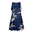 thumbnail image 4 of SMihono Robe Maxi Bohème d'Été pour Femmes Grande Taille Décontractée Imprimée Col Rond Manches Courtes Ample Longueur Genou Robe de Plage, 4 of 4