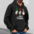 thumbnail image 2 of qelini Christmas Hoodies for Men Oversized Long Sleeve Pullover Dwarf Print Drawstring Hooded Sweatshirts Holiday Tops, 2 of 4