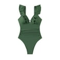 thumbnail image 2 of Babysbule Womens One Piece Swimsuit Summer Women's Fashion New Arrival Swimsuit Fly Side Sexy Deep V Slim Summer Swimwear, 2 of 9