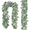 White Light Green, variant on Scidweet 2Pcs Greenery Eucalyptus Garland, 13 ft Silver Dollar Leaves Boxwood with White Buds Artificial Faux Greenery Vines for Baby Shower Wedding Party Table Runner Room Home Mantle Decor