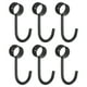 thumbnail image 1 of Ganchos de tubo de acero inoxidable Uxcell de 6 paquetes, diámetro interno de 19 mm, gancho para abrigo, negro, 1 of 5