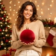 thumbnail image 7 of Extra Large Velvet Christmas Ball Ornaments Shatterproof Hanging Christmas Tree Decorations for Xmas Party Wedding Decor, 7 of 7