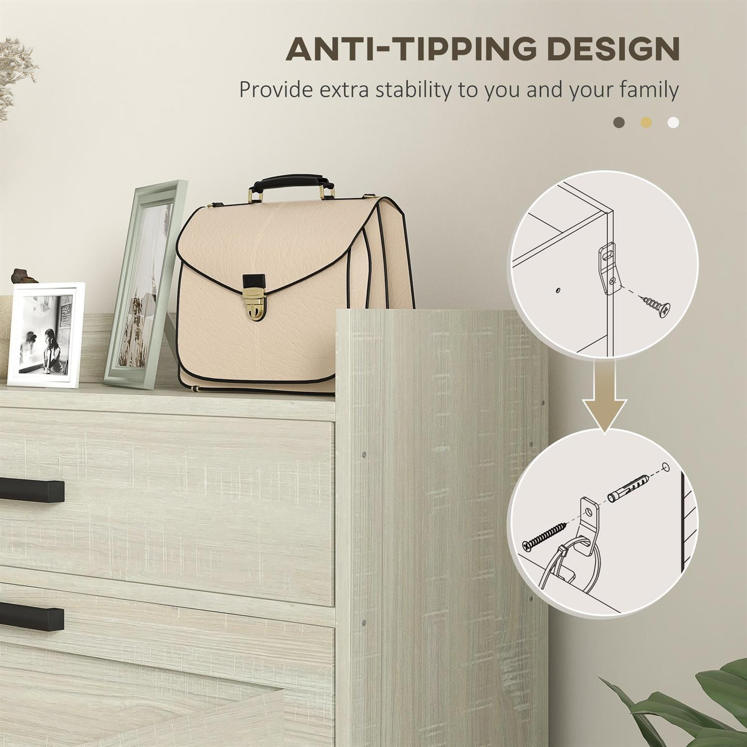 Demi Bonn 45" Shoe Storage Cabinet with Flip Drawers and Adjustable Shelves for Entryways & Hallways, Beige