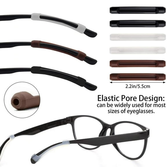Glasses Ear Grip 12 Pairs Glasses Straps Keep Glasses from Sliding Silica Eye Glasses Ear Grippers Eyeglasses Retainers Glasses Holders Protectors Comfort Eyewear Spectacle Glasses Stoppers