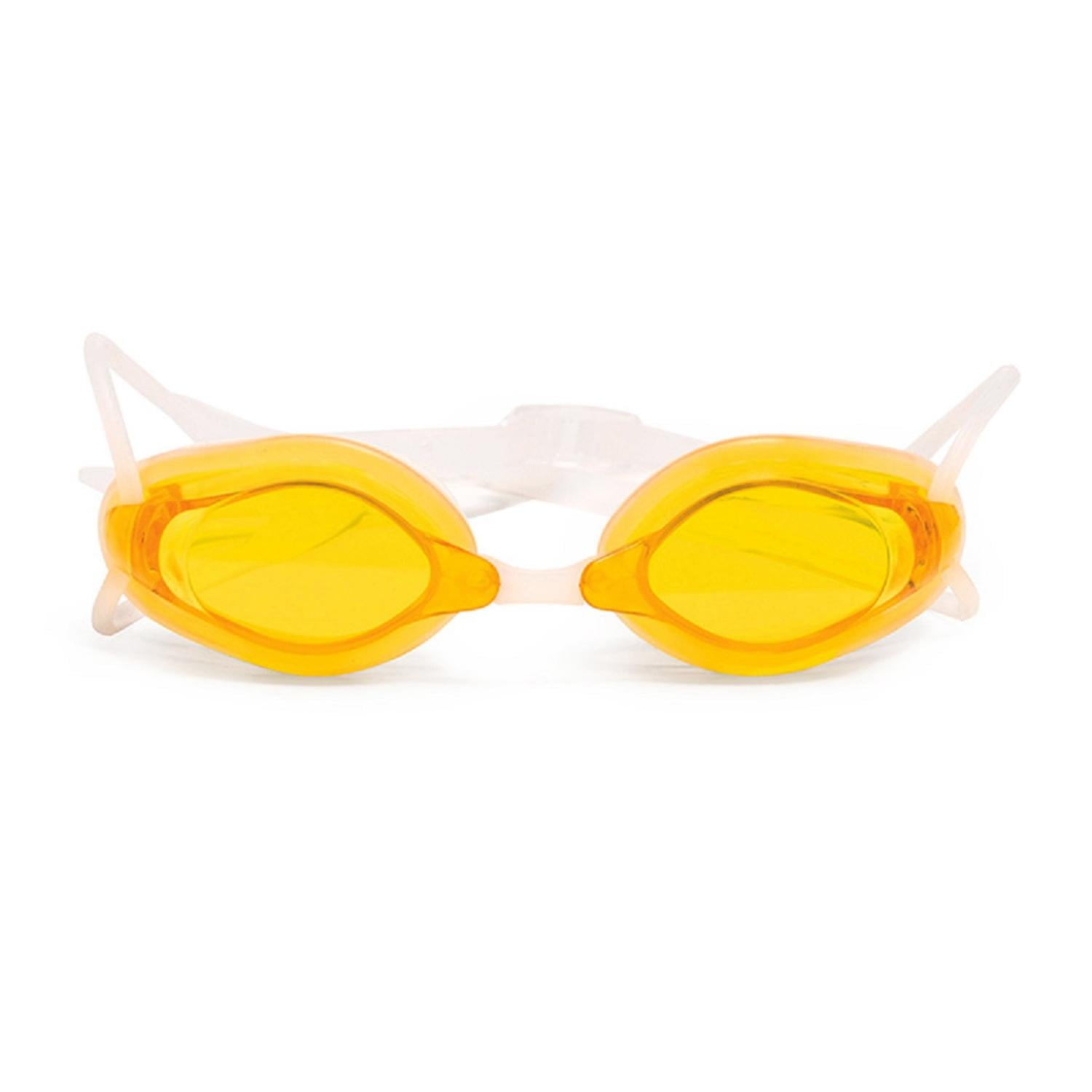 5.5" Yellow and Clear Pro Swim Goggles Swimming Pool Accessory for Children by Pool Central