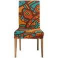 thumbnail image 2 of ABPHQTO Funda protectora para silla con estampado tribal de arte africano, funda protectora para asiento para comedor, Hotel, boda, fiesta, juego de 6, 2 of 4