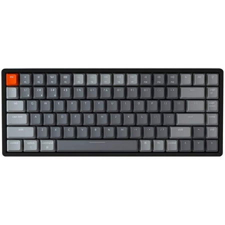 Keychron K2 Wireless Bluetooth/USB Wired Gaming Mechanical Keyboard - 84 Keys RGB LED Backlight Aluminum Frame Gateron Blue Switch for Mac Windows