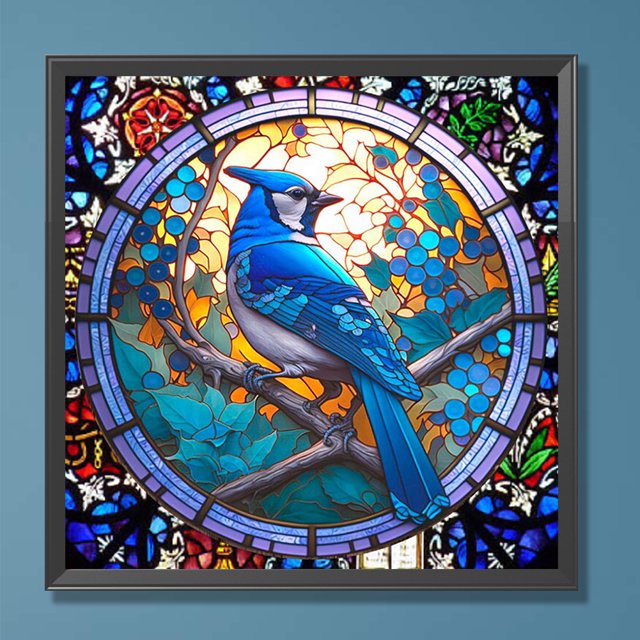 Cuadros Decorativos 5D bricolaje ronda completa taladro diamante pintura pájaro Kit arte decoración del hogar (A7190) Wdftyju embutido en tela