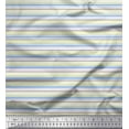 thumbnail image 1 of Soimoi Polyester Crepe Fabric Horizontal Stripe Print Sewing Fabric Yard 42 Inch Wide, 1 of 3
