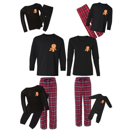 

Awkward Styles Family Christmas Pajamas Set Red Gingerbread Ninja Matching Sleepwear