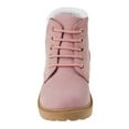 thumbnail image 4 of Rugged Bear Lace-Up Girls Low Heel Toddler Casual Boots - Pink, 9, 4 of 8