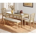 thumbnail image 4 of Oak Dining Table for 6–8 People, Farmhouse Dining Room Table with Solid Rubber Wood Legs for Kitchen, 4 of 7