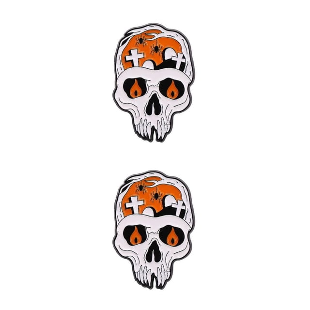Maytalsory Broche Émaillée Exquise et à la Mode pour Halloween Cadeau pour les Amateurs de Bijoux Gothiques Squelette Humain 2Set