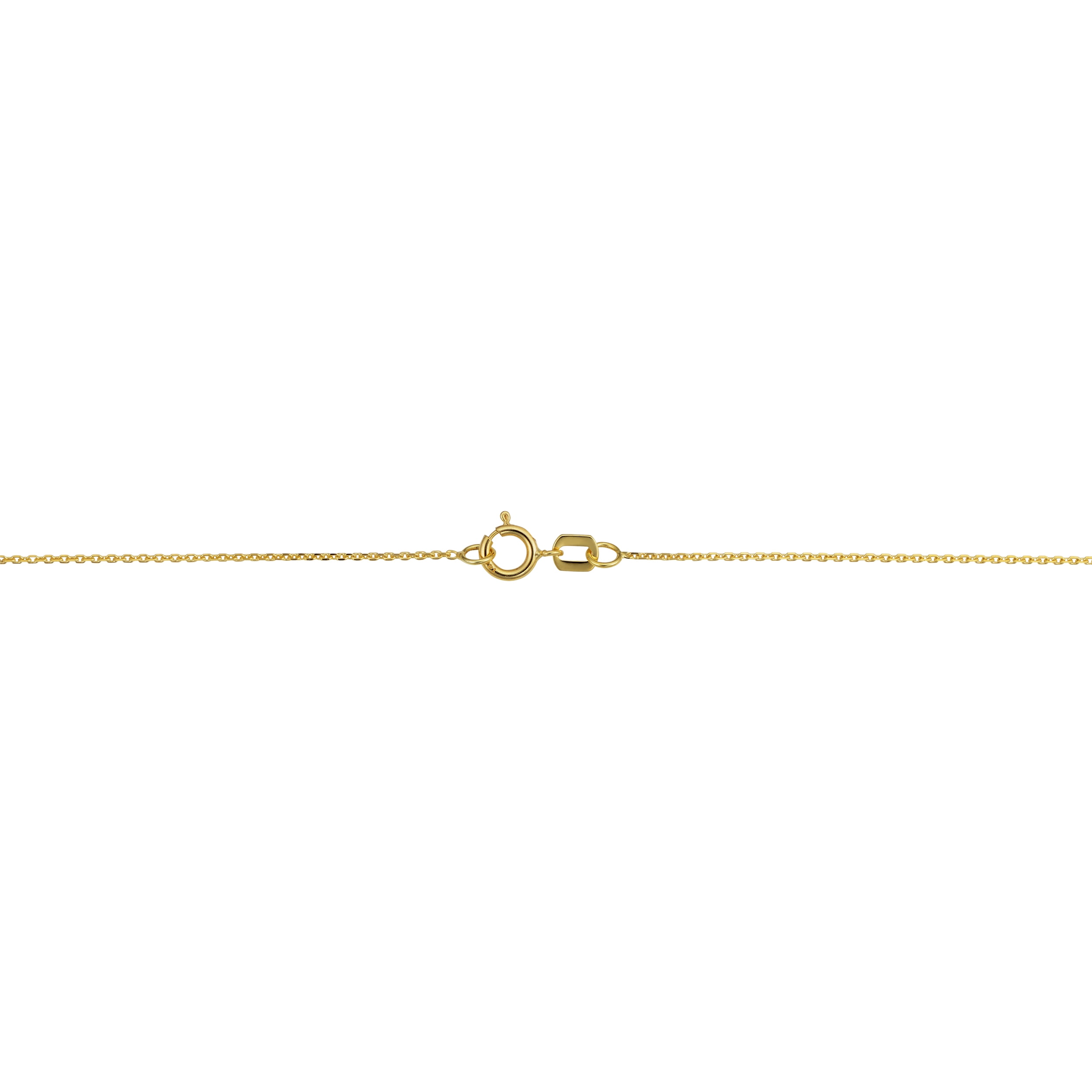 14k Yellow Gold Diamond-cut Cable Pendant Chain Necklace (0.8 mm, 20 inch) | Women's Jewelry