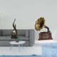 thumbnail image 2 of Figura de llama de resina, escultura abstracta de fuego, adorno retro, pieza de colección, recuerdo artístico para sala de estar, vitrina, regalo de i, 2 of 8