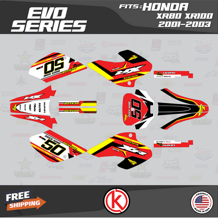 Kalair GFX Graphics Kit for Honda XR100 (2001-2003) Evo Series Kalair GFX Graphics Kit for Honda XR100 (2001-2003) Evo Series