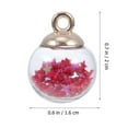 thumbnail image 2 of 100pcs Glass Ball Charms Filled with Stars Sequins Simple Earrings Charms DIY Hanging Pendants Charms, 2 of 9