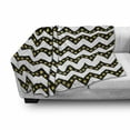 thumbnail image 3 of Chevron Soft Flannel Fleece Blanket, Black Zig Zag Chevron Pattern with Inner Stars Parallel Striped Lines Art Print, Cozy Plush for Indoor and Outdoor Use, 50" x 70", White Yellow, by Ambesonne, 3 of 6
