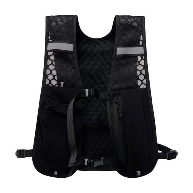Running Vest, With Phone Holder Waterproof Nylon Running Water Bottle Storage Vest, Reflective