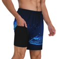 thumbnail image 2 of Fuzoiu Futuristic Book Knowledge Print Men's Swim Shorts,Quick-Dry Double-Layer Swim Trunks,Board Trunks,Beach Shorts Swimwear Bathing Suits-3X-Large, 2 of 6
